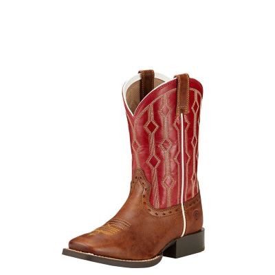 Ariat Live Wire Kahverengi / Kırmızı Western Csizma Çocuk (26741-955)